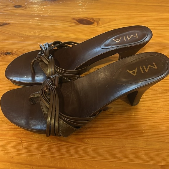 Mia leather sandals chocolate brown made in Brazil size 9M - Picture 4 of 9